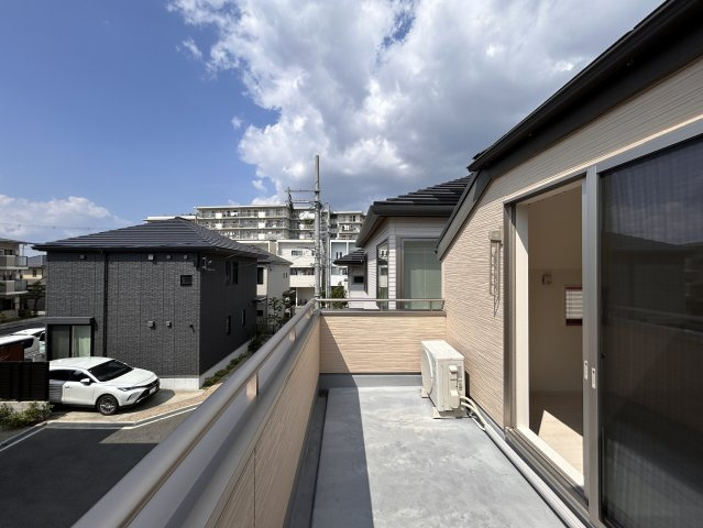 南西向きのバルコニー