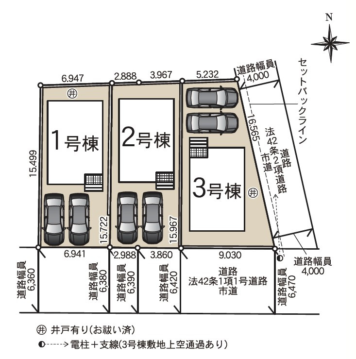 1号棟の区画図です