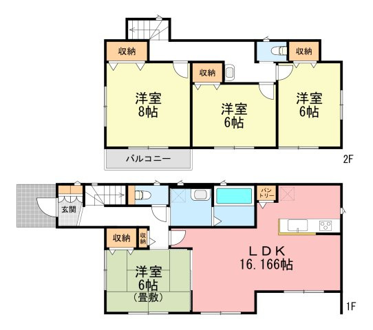 【間取り図】2号棟　間取り図です。