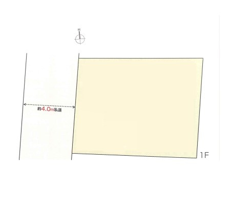～西側4ｍ道路に面している整形地～