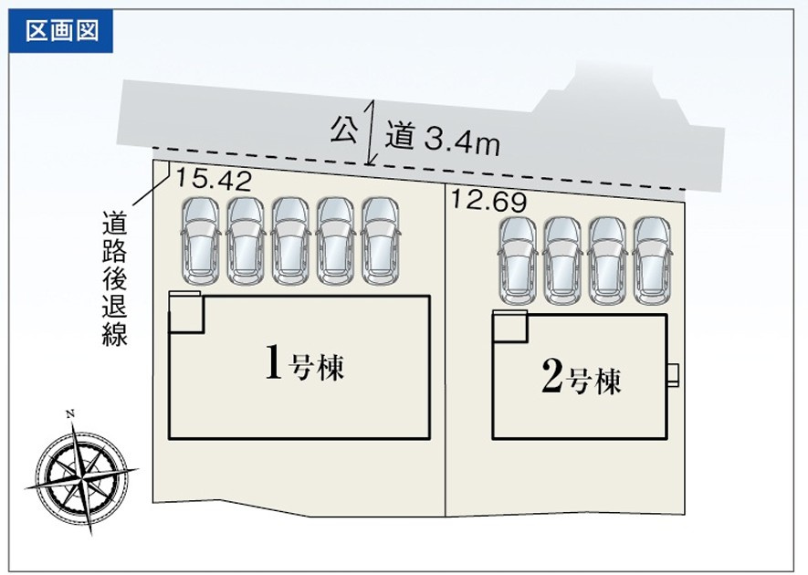 2号棟の区画図です
