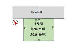 葛飾区東金町8丁目 売地の間取り