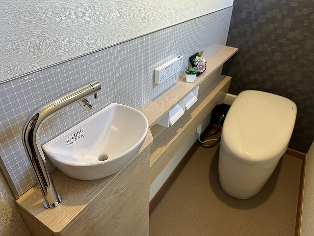 おしゃれな手洗い付カウンター