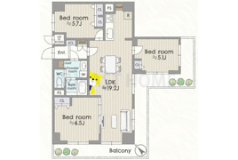 パークテラス桂川 3階の間取り