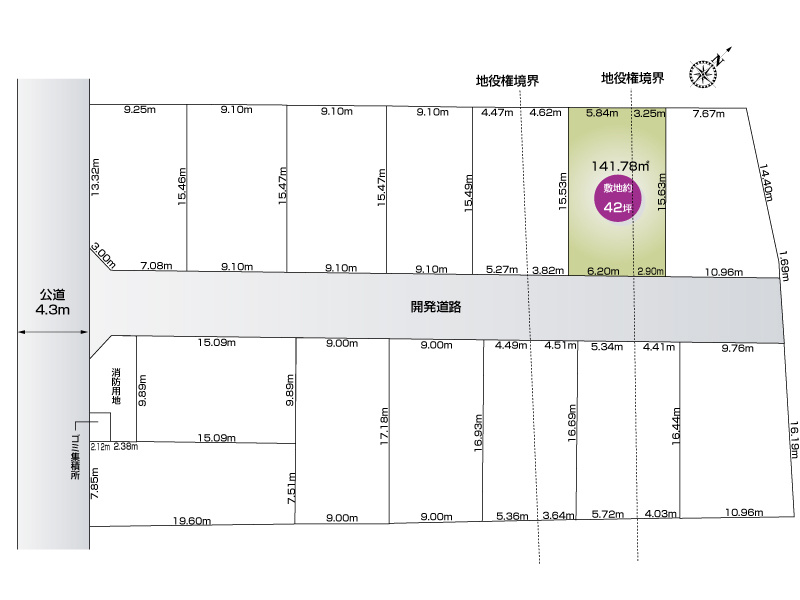 中丸7丁目　6号地　区画図