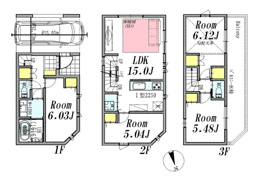 北区岩淵町 新築戸建 B号棟 7480万円の間取り