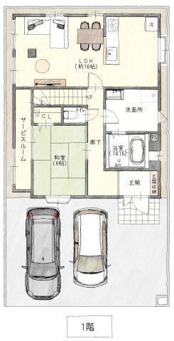 屋上付きの広々4LDK！内装・水廻り設備も交換♪全居室6帖以上！全居室収納付き！人気ある対面式キッチンを採用！1階・2階トイレ付き！1坪サイズのユニットバス！