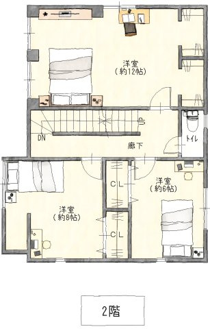 屋上付きの広々4LDK！内装・水廻り設備も交換♪全居室6帖以上！全居室収納付き！人気ある対面式キッチンを採用！1階・2階トイレ付き！1坪サイズのユニットバス！