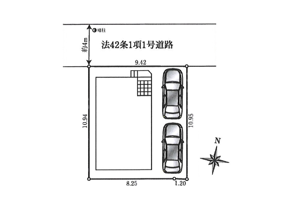 カースペース2だいのゆとりある整形地