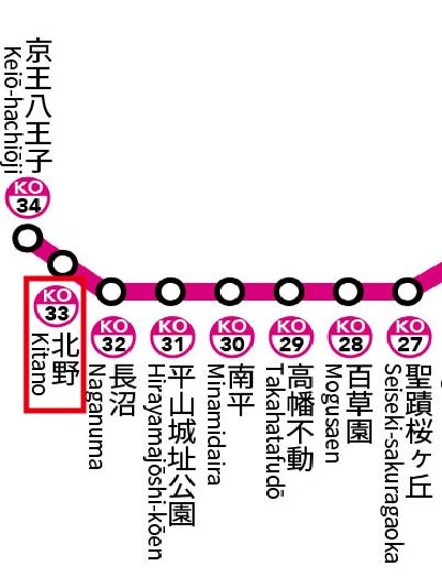 京王線と高尾線の2路線が乗り入れる駅です。北口を出るとスーパーなどが入る複合ビルがあり仕事帰りの買い物は便利です。景観に配慮された地域なので、気持ちのいい環境です。