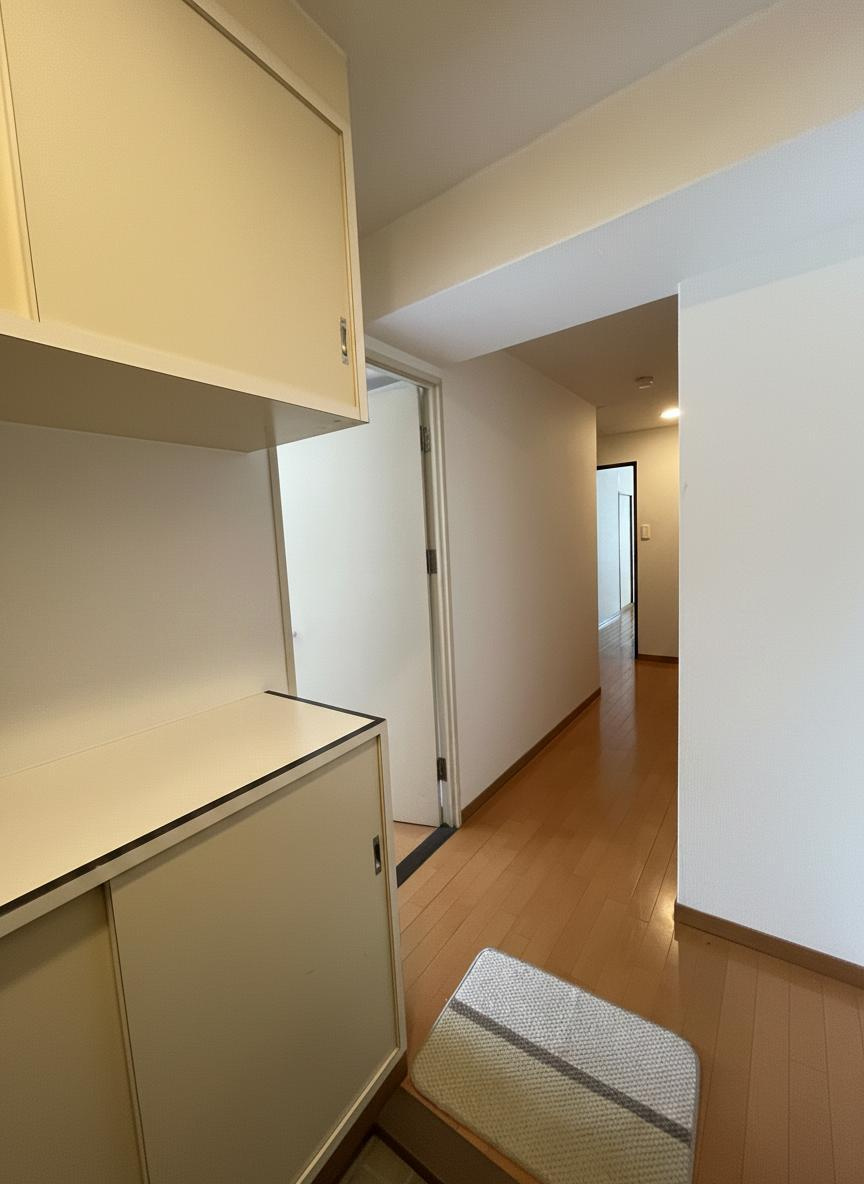 プライバシー性が高く居室が見えない造りになっています。※CG家具消済