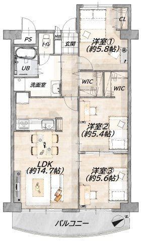 間取り：326000261332