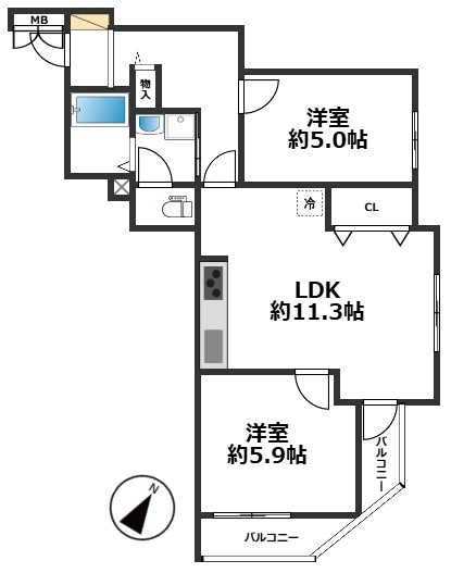 間取り：328000632779