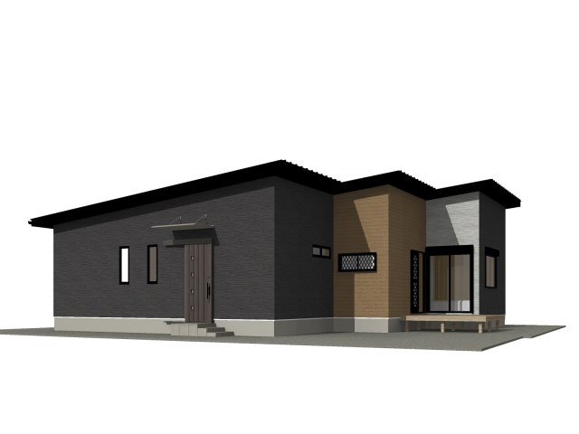 開放感溢れる空間が魅力の平屋住宅。家族が同じフロアで生活するため、常に気配を感じられ、自然とコミュニケーションが取りやすくなりますね。（イメージパース）