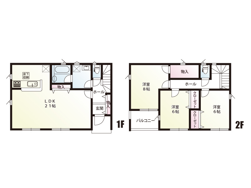 常総市本石下　第13　1号棟　間取図