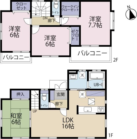 敷地面積135.40平米　建物面積96.05平米