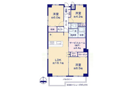 東久留米市本町の中古マンションの間取り