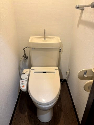 落ち着いた色調のトイレです