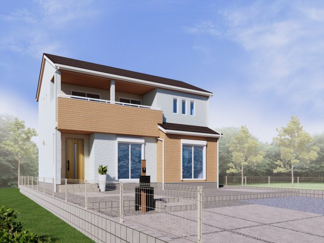 【西久保町2丁目3区画　3号棟　建物外観イメージパース】