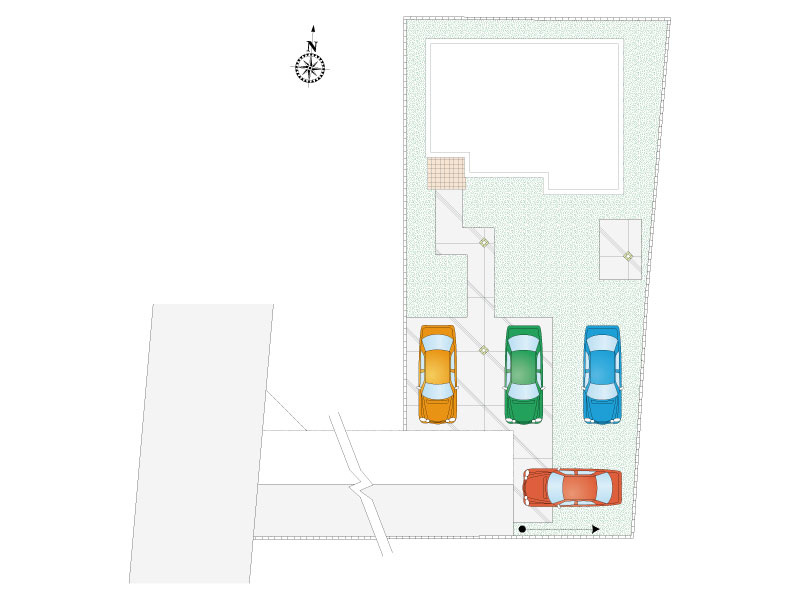 【西久保町2丁目3区画　3号棟　配置図】