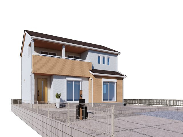 【西久保町2丁目3区画　3号棟　建物外観イメージパース】