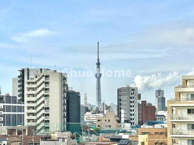 スカイツリーが望めます