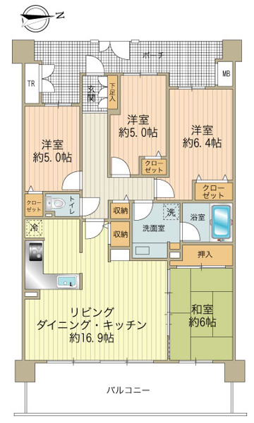 【グランレガーロ　パルココルテの間取り】