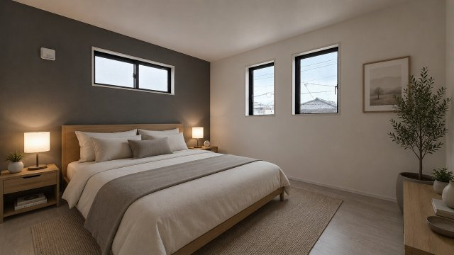 ※イメージ画像です。実際のものとは異なる場合があります。　アクセントクロスの採用によりお洒落な空間になっています。　お洒落な空間にどんな家具を置いていくのか考えるのも楽しいですね。