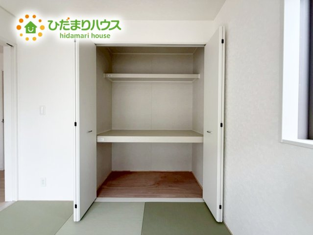 和室にも大容量のクローゼット完備！　お布団やお子様のおもちゃなどがスッキリ収納できますね(^^♪