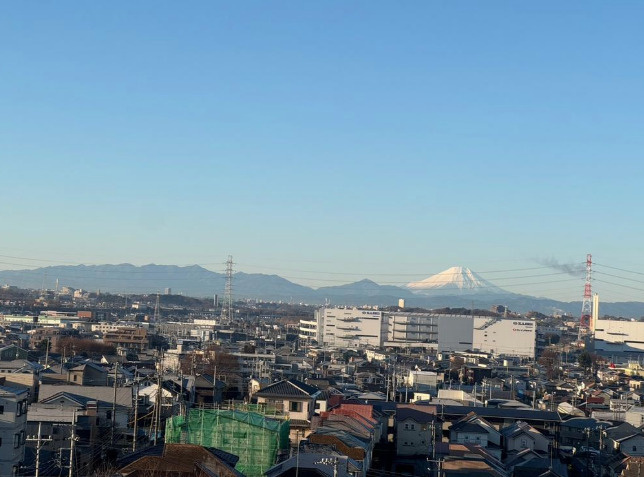 天候次第では富士山が見えます