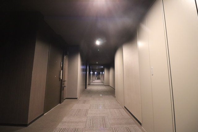 【居住フロア　共用廊下】外からの視線が届かない、安心の内廊下設計！天候にも左右されません！