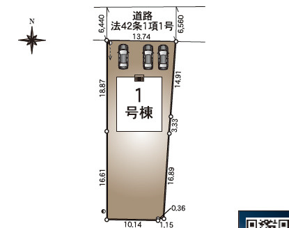 カースペースは車種にもよりますがお車3台駐車可能です。