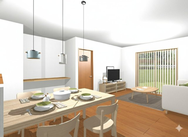 【足原一丁目（2期）のリビングダイニング】