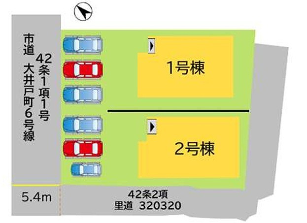 駐車3台可能で来客時にも便利です。