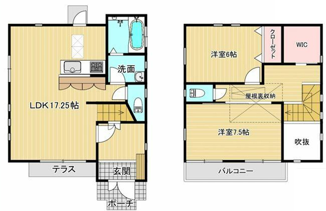 間取り：2LDK