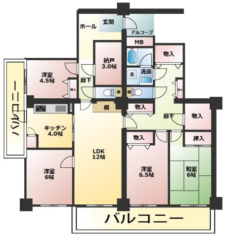 2階部分・南東向きで陽当たり良好。全居室に収納がある4ＬＤＫ・納戸！2026年6月新規リフォーム済！