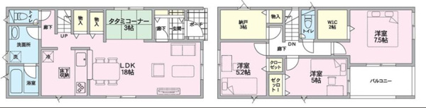 【新潟市東区紫竹 第13 1号の間取り】