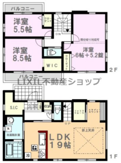 【Erde真岡市下高間木2期 1号棟の間取り】