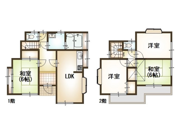 【渋川市金井　中古一戸建住宅の間取り】