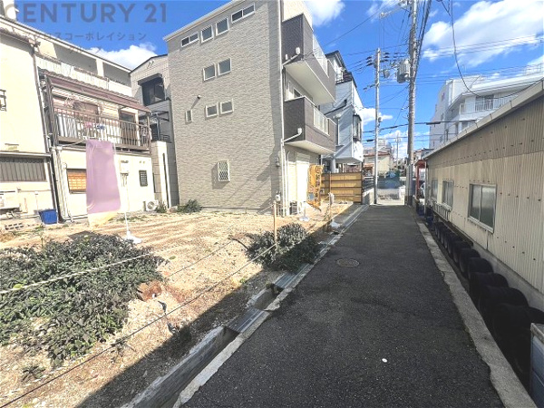 【神戸市灘区泉通5丁目売り土地の前面道路含む現地写真】
