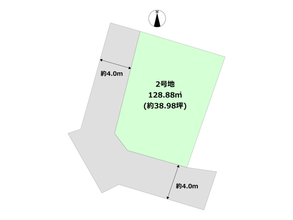 【豊中市上野西2丁目売り土地の間取り】