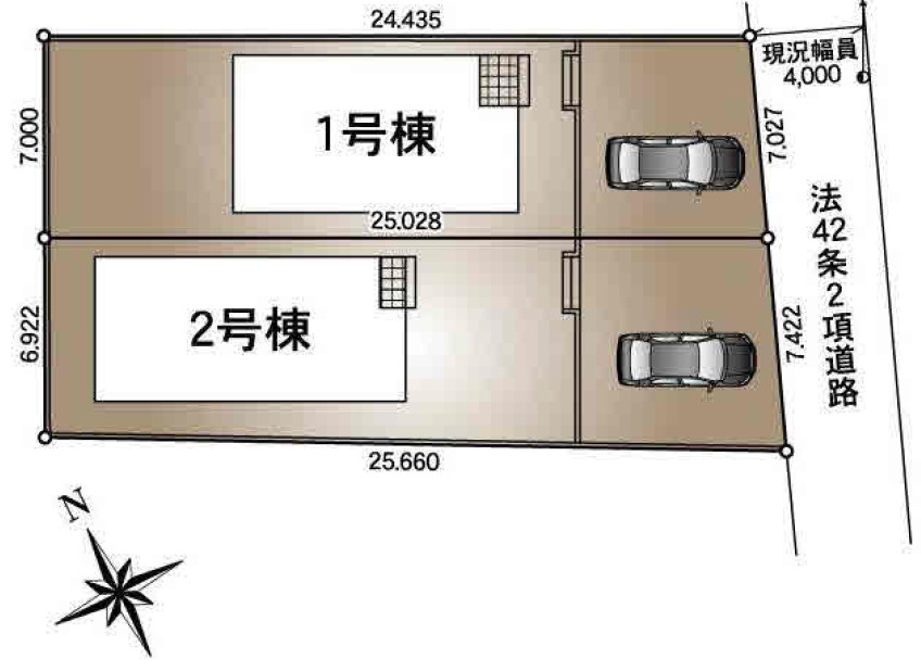 ■全2棟の1号棟・土地面積約52.3坪　■LDK16.5坪・リビングイン階段　■江戸川小学校徒歩15分(1200ｍ)・江戸川中学校徒歩15分(1200ｍ)