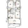 コスモシティ北千住の間取り