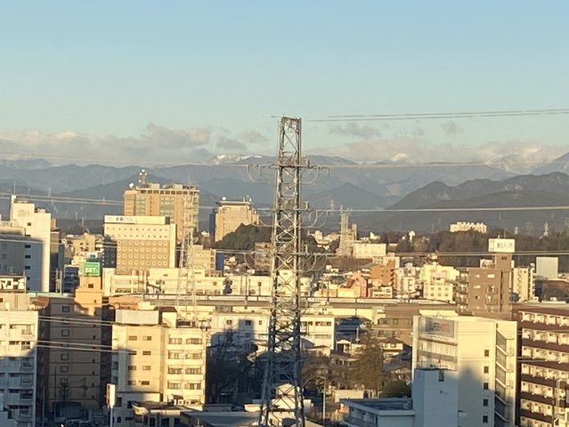 朝方の展望。コーヒーを飲みながら素敵な景色を楽しめます。