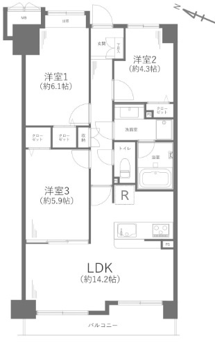 【ハイホーム鷺沼東の間取り】
