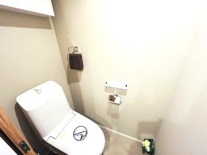 落ち着いた色調のトイレです