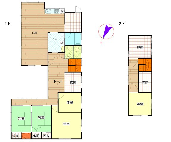 【高山市清見町三日町の中古戸建ての間取り】