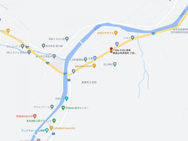 【高山市清見町三日町の中古戸建ての地図】
