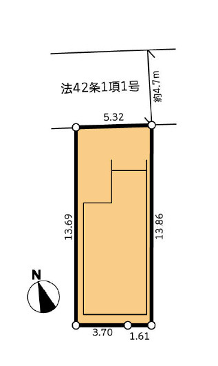 【川崎市高津区東野川1丁目 中古戸建の区画図】