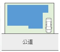駐車1台可(車種による)。南東道路に面して陽当たり良好です。